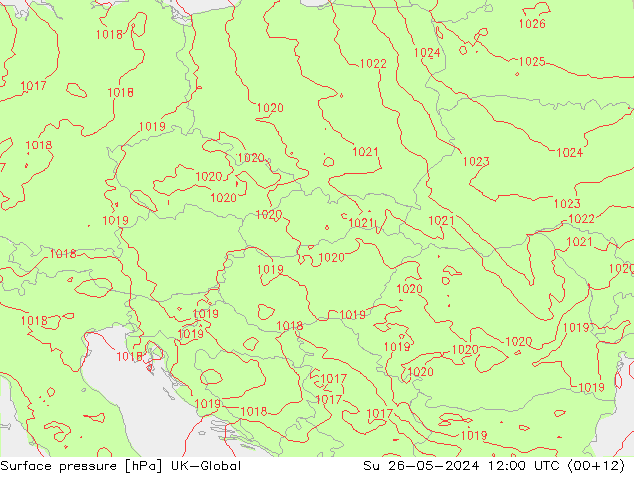 Yer basıncı UK-Global Paz 26.05.2024 12 UTC