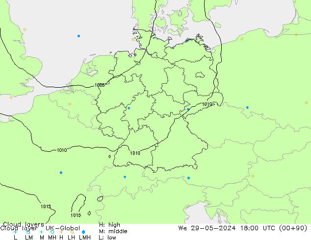 Chmura warstwa UK-Global śro. 29.05.2024 18 UTC