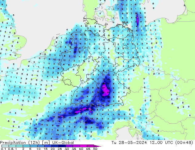 Nied. akkumuliert (12Std) UK-Global Di 28.05.2024 00 UTC