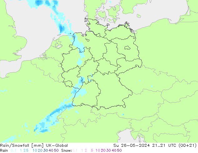 Regen/Schneefall UK-Global So 26.05.2024 21 UTC