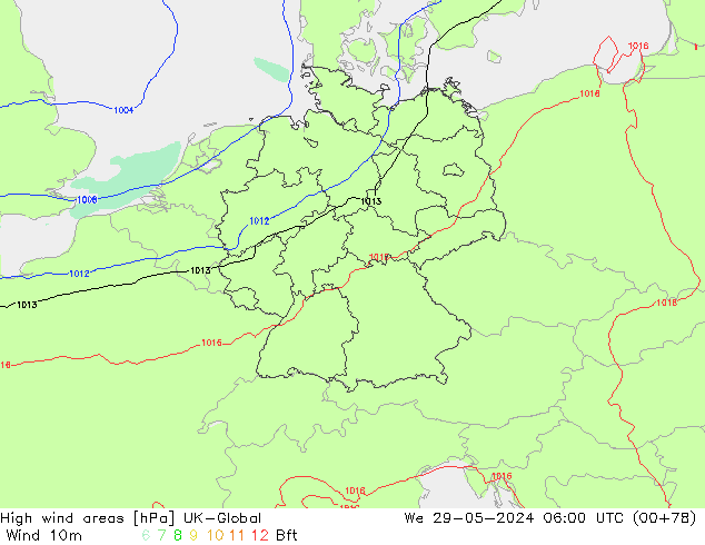 yüksek rüzgarlı alanlar UK-Global Çar 29.05.2024 06 UTC