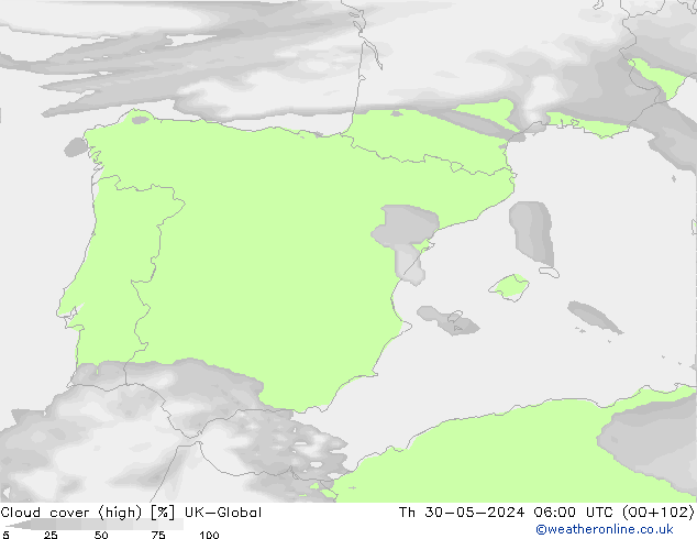 Bulutlar (yüksek) UK-Global Per 30.05.2024 06 UTC