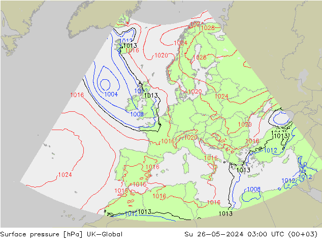 pression de l'air UK-Global dim 26.05.2024 03 UTC