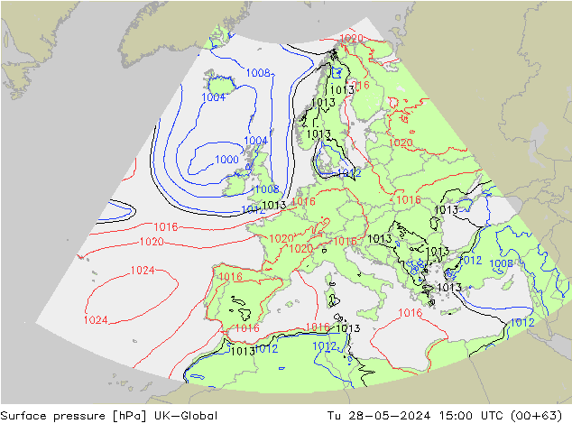 Luchtdruk (Grond) UK-Global di 28.05.2024 15 UTC