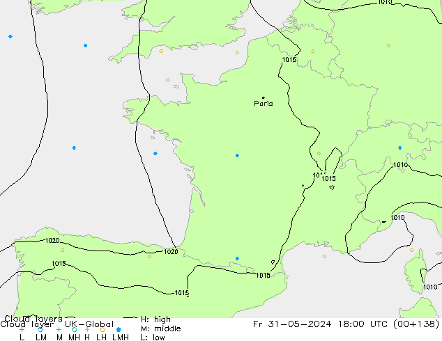 Cloud layer UK-Global Fr 31.05.2024 18 UTC