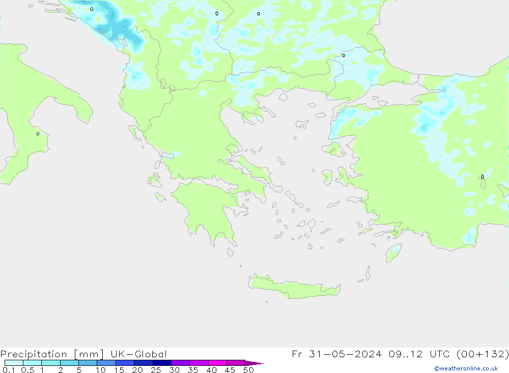 precipitação UK-Global Sex 31.05.2024 12 UTC