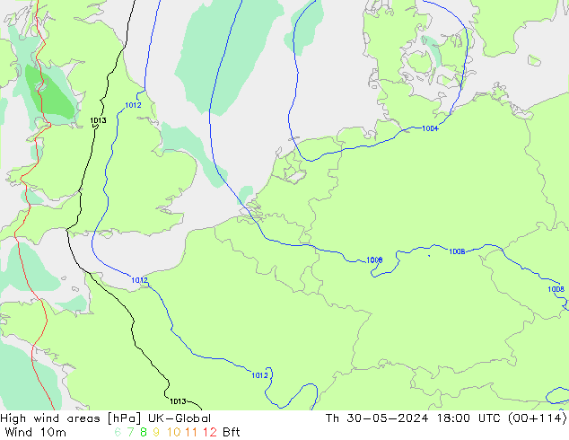 High wind areas UK-Global Qui 30.05.2024 18 UTC