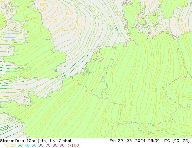 Rüzgar 10m UK-Global Çar 29.05.2024 06 UTC