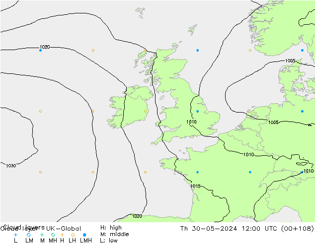 Chmura warstwa UK-Global czw. 30.05.2024 12 UTC