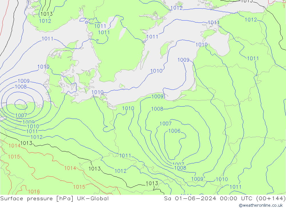 Surface pressure UK-Global Sa 01.06.2024 00 UTC