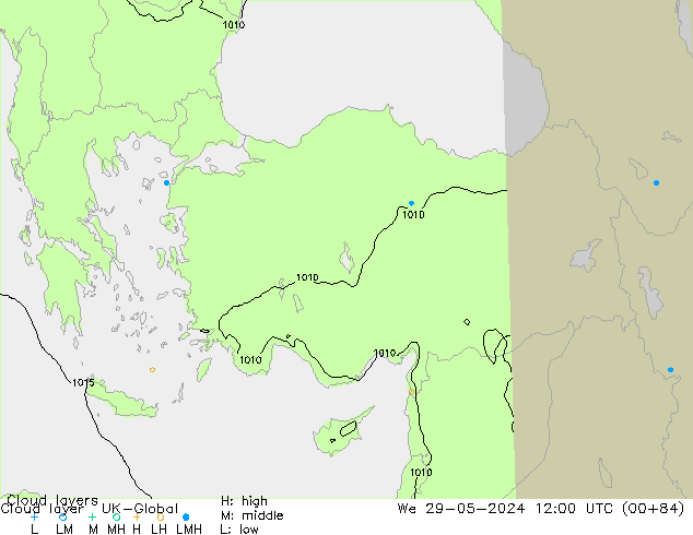 Cloud layer UK-Global We 29.05.2024 12 UTC