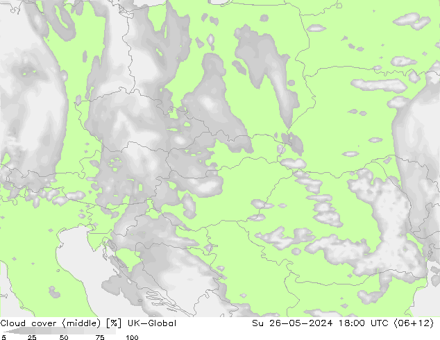 Nuages (moyen) UK-Global dim 26.05.2024 18 UTC