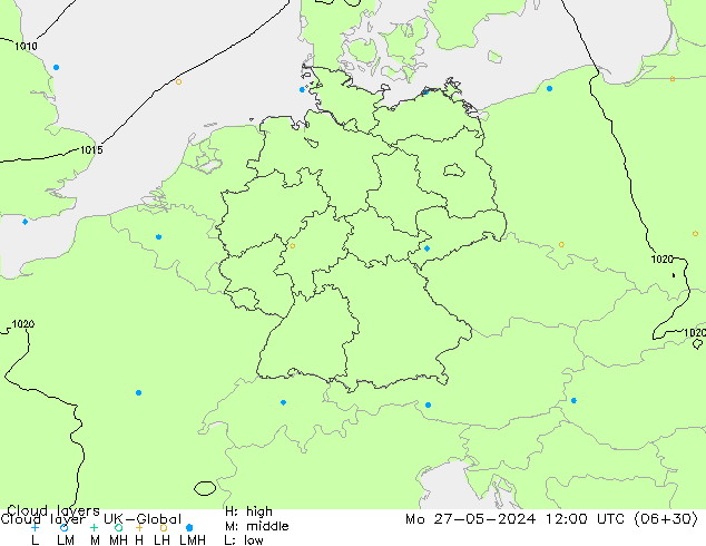 Wolkenschichten UK-Global Mo 27.05.2024 12 UTC