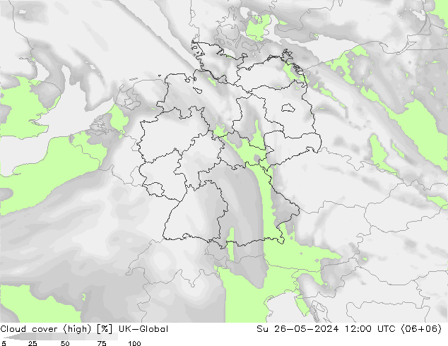 Nuages (élevé) UK-Global dim 26.05.2024 12 UTC