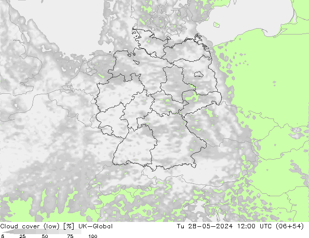 Nubi basse UK-Global mar 28.05.2024 12 UTC