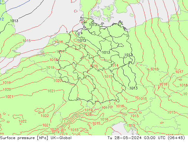 Luchtdruk (Grond) UK-Global di 28.05.2024 03 UTC