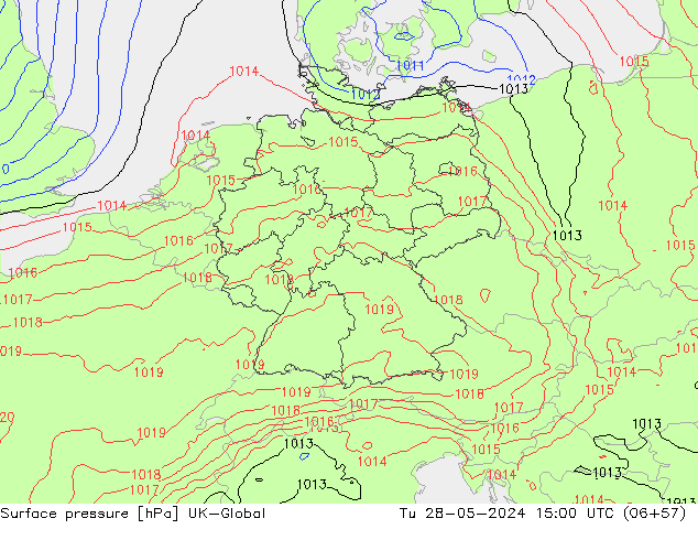 pressão do solo UK-Global Ter 28.05.2024 15 UTC