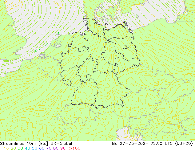 Streamlines 10m UK-Global Mo 27.05.2024 02 UTC