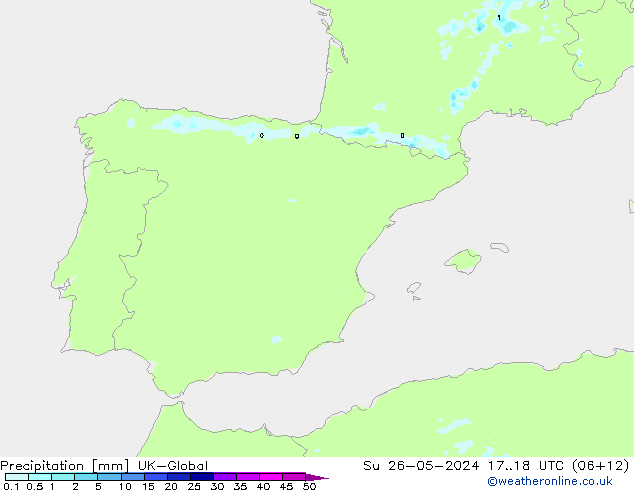 Niederschlag UK-Global So 26.05.2024 18 UTC