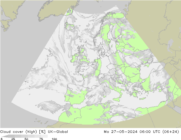 Wolken (hohe) UK-Global Mo 27.05.2024 06 UTC