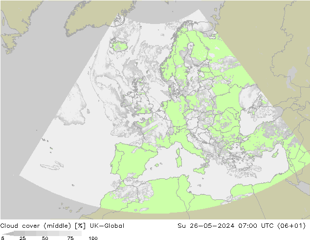 Nuages (moyen) UK-Global dim 26.05.2024 07 UTC