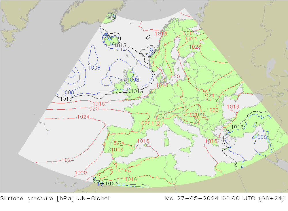 Luchtdruk (Grond) UK-Global ma 27.05.2024 06 UTC