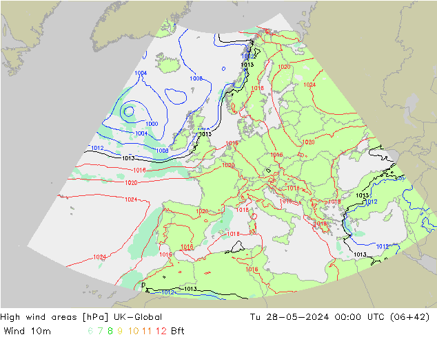 High wind areas UK-Global вт 28.05.2024 00 UTC