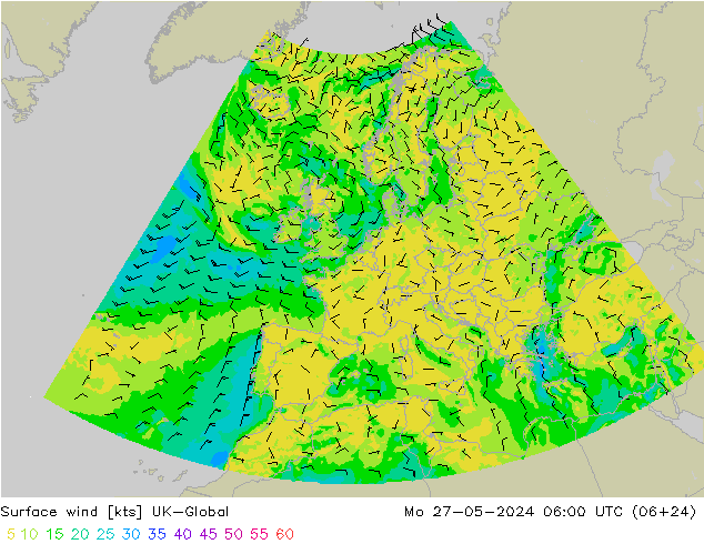 Wind 10 m UK-Global ma 27.05.2024 06 UTC