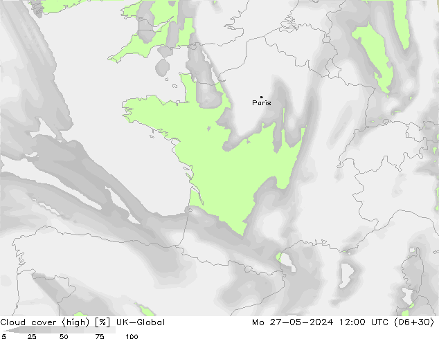 vysoký oblak UK-Global Po 27.05.2024 12 UTC