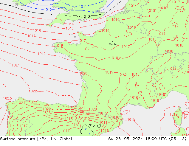 pressão do solo UK-Global Dom 26.05.2024 18 UTC