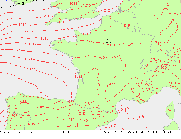 Bodendruck UK-Global Mo 27.05.2024 06 UTC