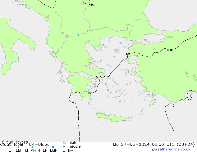 Cloud layer UK-Global lun 27.05.2024 06 UTC