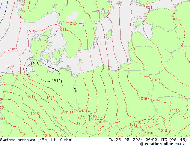 pression de l'air UK-Global mar 28.05.2024 06 UTC