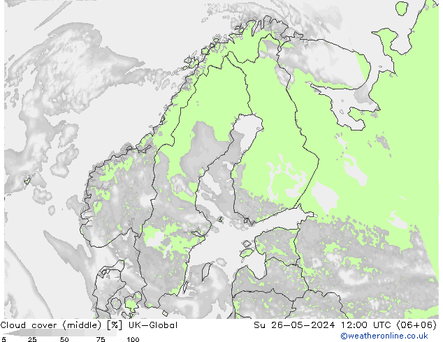 Wolken (mittel) UK-Global So 26.05.2024 12 UTC