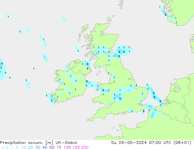 Precipitation accum. UK-Global Dom 26.05.2024 07 UTC