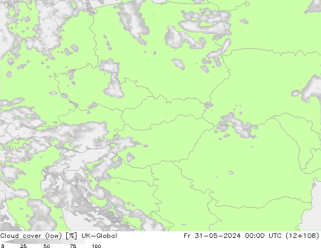 Bewolking (Laag) UK-Global vr 31.05.2024 00 UTC