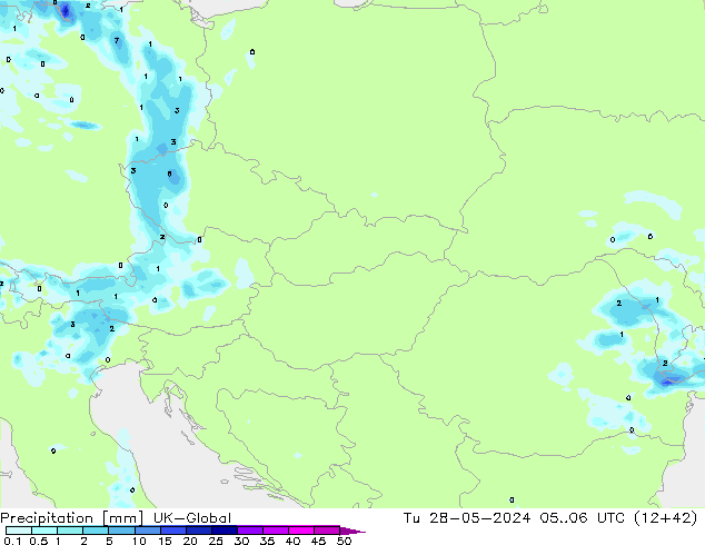 Yağış UK-Global Sa 28.05.2024 06 UTC