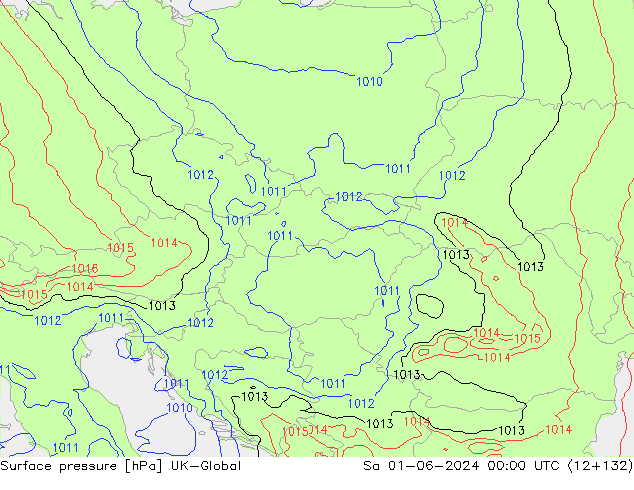 Presión superficial UK-Global sáb 01.06.2024 00 UTC