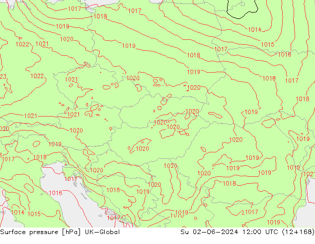 приземное давление UK-Global Вс 02.06.2024 12 UTC