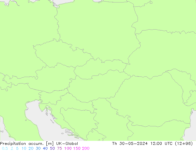 Precipitation accum. UK-Global Qui 30.05.2024 12 UTC