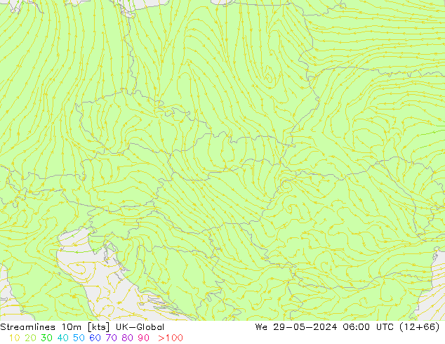 Linea di flusso 10m UK-Global mer 29.05.2024 06 UTC