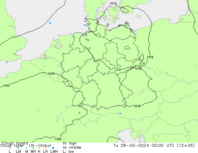 Cloud layer UK-Global Tu 28.05.2024 00 UTC
