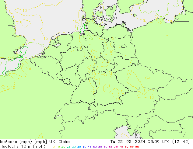 Isotachs (mph) UK-Global Tu 28.05.2024 06 UTC