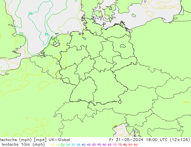 Isotachs (mph) UK-Global пт 31.05.2024 18 UTC