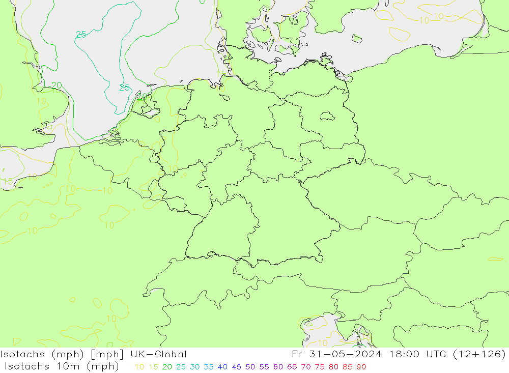 Isotachs (mph) UK-Global Pá 31.05.2024 18 UTC