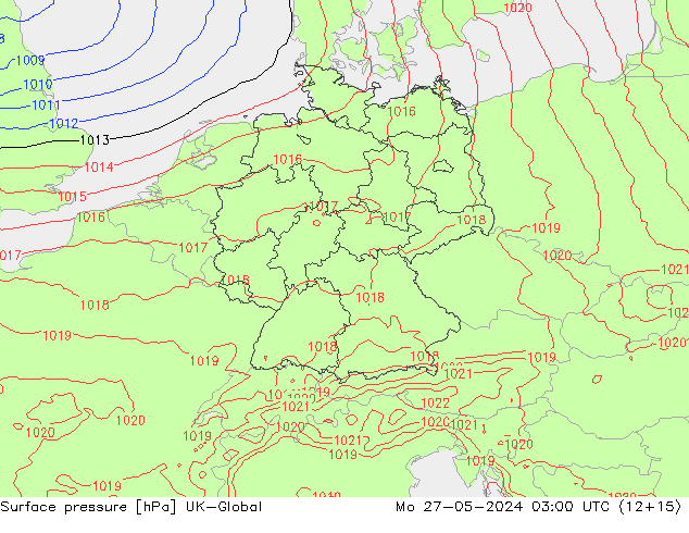 Luchtdruk (Grond) UK-Global ma 27.05.2024 03 UTC