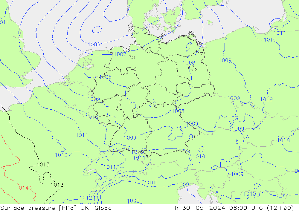 pression de l'air UK-Global jeu 30.05.2024 06 UTC