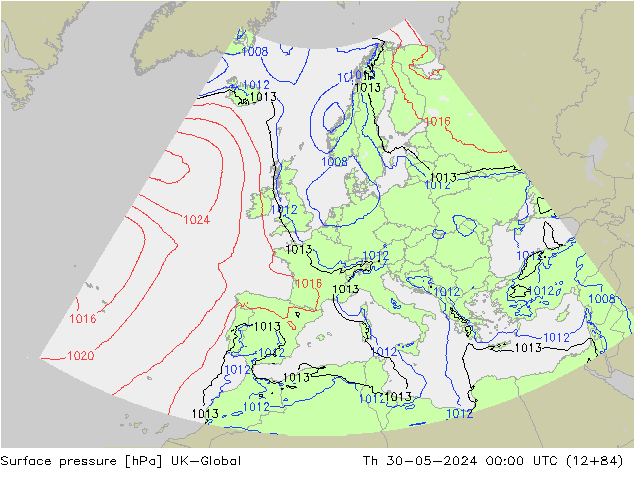 pression de l'air UK-Global jeu 30.05.2024 00 UTC