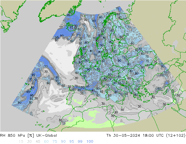 850 hPa Nispi Nem UK-Global Per 30.05.2024 18 UTC