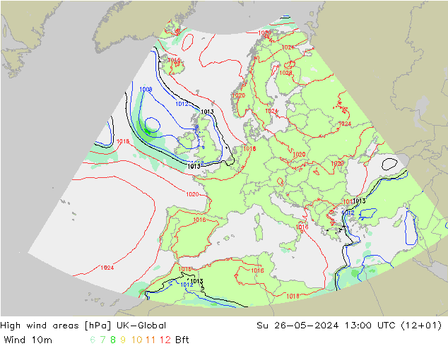 High wind areas UK-Global dom 26.05.2024 13 UTC